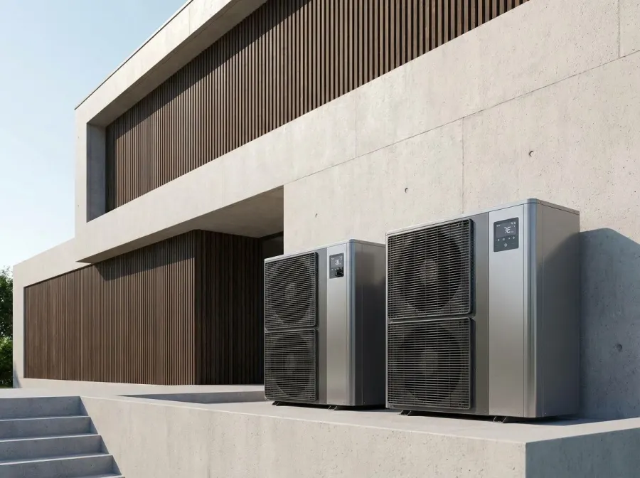 Air source heat pump installation