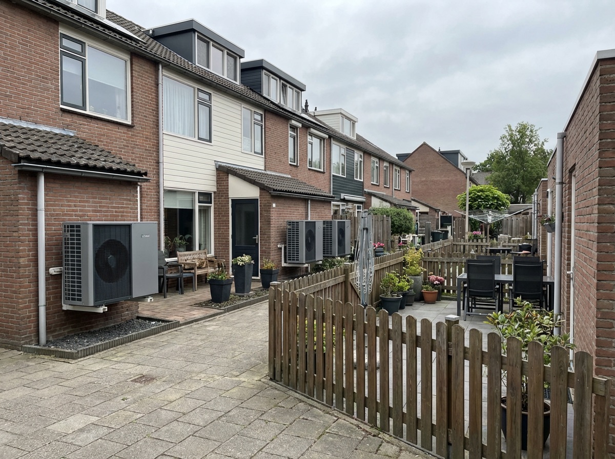 Air source heat pump installation
