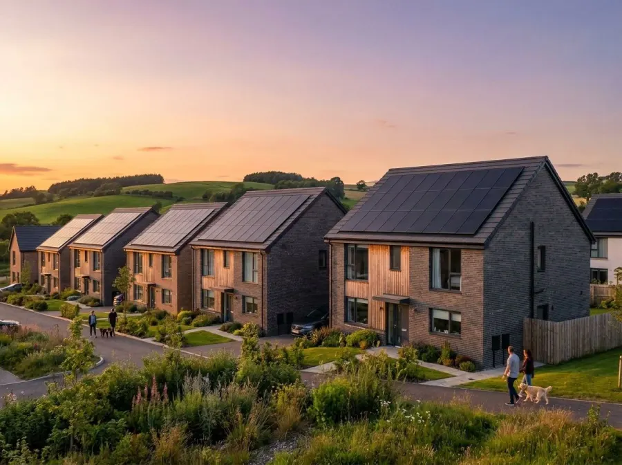 Solar PV panels on roof